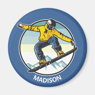 Individuelle Name SNOWBOARDER Magnet