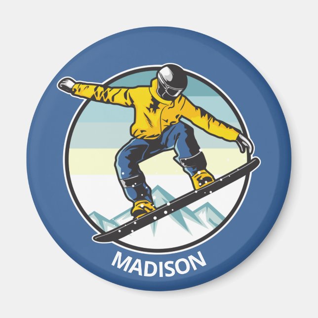 Individuelle Name SNOWBOARDER Magnet (Vorne)