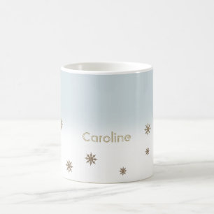 individuelle Name Snowflake Design Weihnachtsgesch Tasse