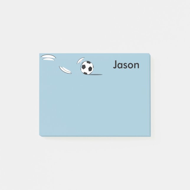 Individuelle Name Soccer Ball Post-it-Notes Post-it Klebezettel (Vorderseite)
