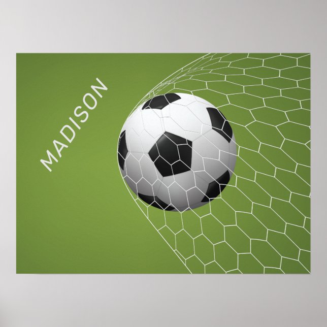Individuelle Name Soccer Goal Poster (Vorne)