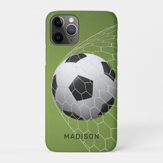 Individuelle Name Soccer Goal Telefonfälle Case-Mate iPhone Hülle (Rückseite)