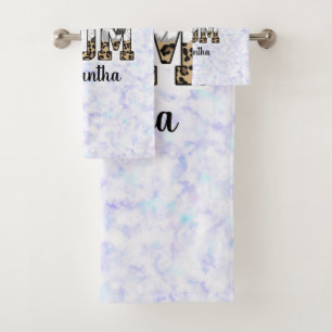 Individuelle Name Soccer Mama   Muttertag Badhandtuch Set