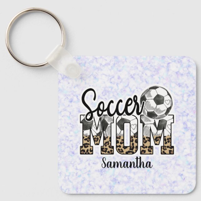 Individuelle Name Soccer Mama | Muttertag Schlüsselanhänger (Vorderseite)
