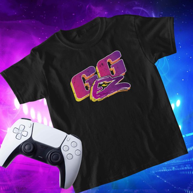 Individuelle Name Social auf Back Streamer Gamer Baby T-shirt (Von Creator hochgeladen)