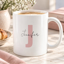 Individuelle Name Soft Rose Rosa Anfangsbuchstabe 
