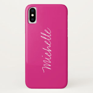 Individuelle Name Solid Magenta Pink Case-Mate iPhone Hülle