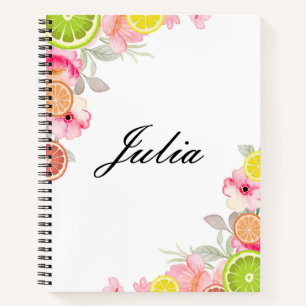 INDIVIDUELLE NAME SOMMERZITRUSFRÜCHTE NOTEBOOK NOTIZBUCH