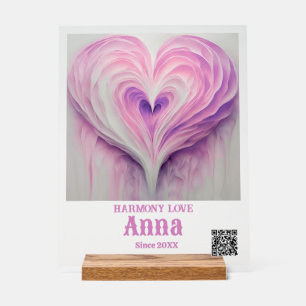 Individuelle Name, Sonderdatum, QR CODE Akryllisch Acrylschild