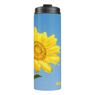 Individuelle Name Sonnenblume Thermal Tumbler Thermosbecher