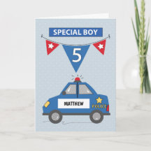 Individuelle Name Special Boy 5. Geburtstag Polize