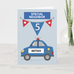 Individuelle Name Special Neighbour 5. Geburtstag Karte