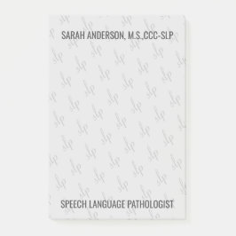 Individuelle Name Speech Pathologist SLP Post-it Klebezettel