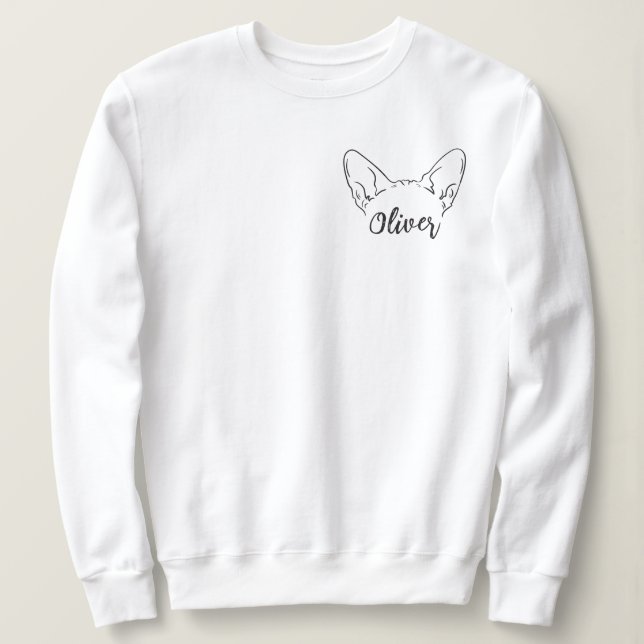 Individuelle Name Sphynx Cat Mama Sweatshirt (Design vorne)