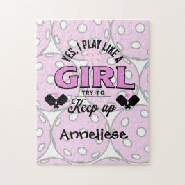 Individuelle Name spielt wie ein Pickeball Puzzle