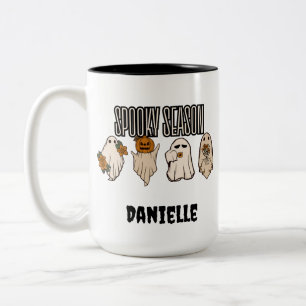 Individuelle Name Sporoksaison Tasse, Halloween Ta Zweifarbige Tasse