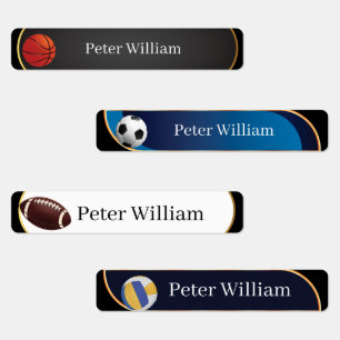 Individuelle Name Sports Lover High School Labels Etiketten