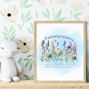 Individuelle Name Sprichwort Zitat Schmetterling W Poster