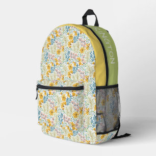 Individuelle Name Spring Flowers Muster Bedruckter Rucksack