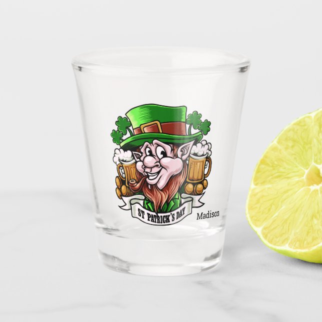 Individuelle Name St. Patrick's Day Shooting Glas (Vorderseite)