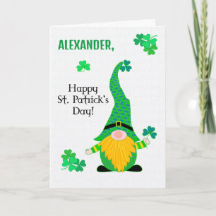 Individuelle Name St Patrick's Fun Leprechaun Card Karte