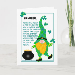 Individuelle Name St Patrick's Leprechaun Card Karte