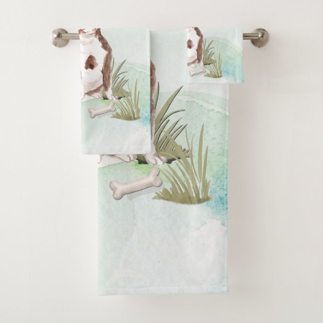 Individuelle Name Staffordshire Bull Terrier Pet D Badhandtuch Set (Insitu)