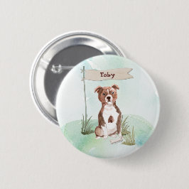 Individuelle Name Staffordshire Bull Terrier Pet D Button