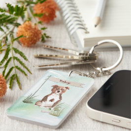 Individuelle Name Staffordshire Bull Terrier Pet D Schlüsselanhänger