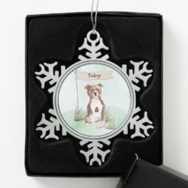 Individuelle Name Staffordshire Bull Terrier Pet D Schneeflocken Zinn-Ornament