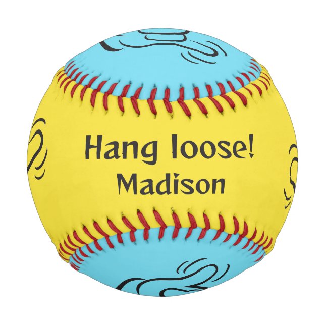 Individuelle Name, Standort und Farbe Shaka Baseball (Vorderseite)