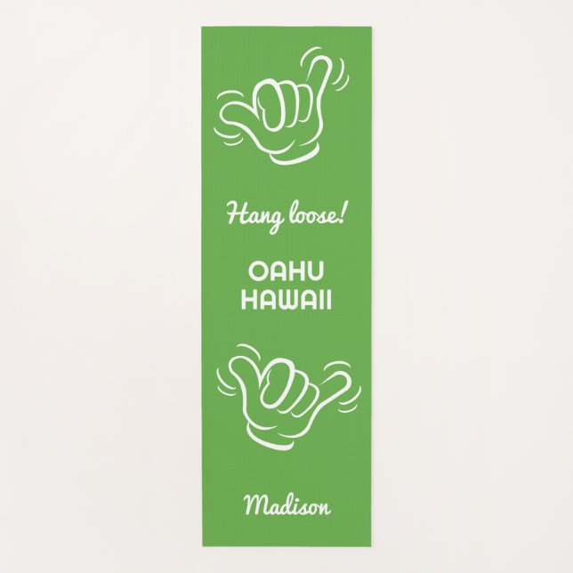 Individuelle Name, Standort und Farbe Shaka Yogamatte (Vorderseite)