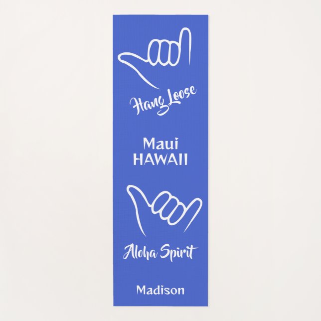 Individuelle Name, Standort und Farbe Shaka Yogamatte (Vorderseite)