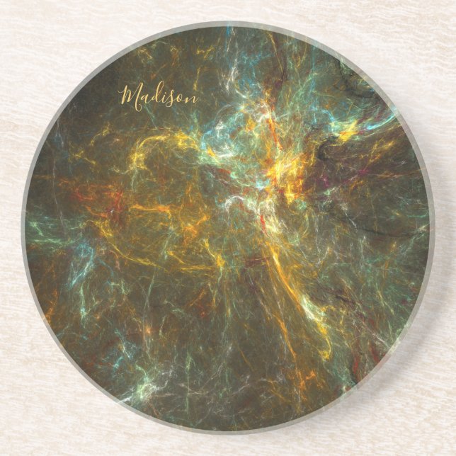 Individuelle Name Star Field Getränkeuntersetzer (Vorne)