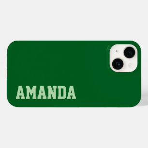 Individuelle Name Stilvoll Moderne Elegante Grüne Case-Mate iPhone 14 Hülle
