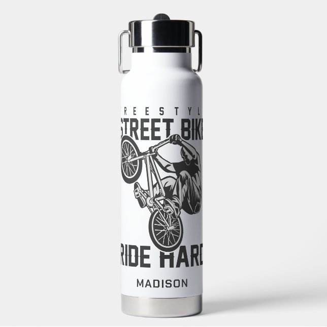 Individuelle Name Street Bike Trinkflasche (Vorderseite)
