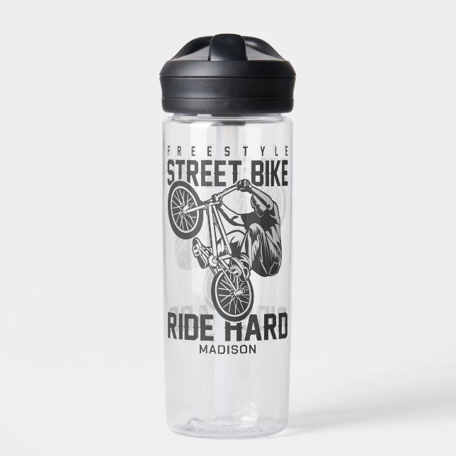 Individuelle Name Street Bike Trinkflasche (Vorderseite)