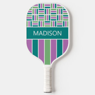 Individuelle Name-Streifenmuster Pickleball Schläger