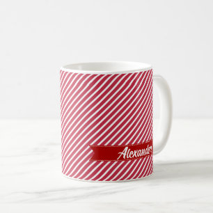 individuelle Name Strip Muster Weihnachtsgeschenk Kaffeetasse