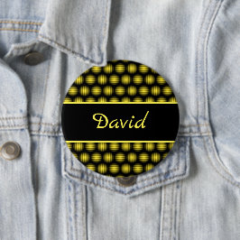 individuelle Name Stripey Ball Pattern Button