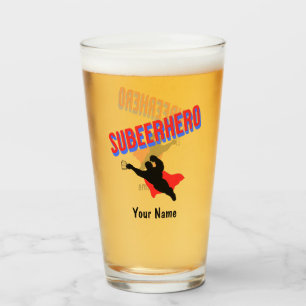 Individuelle Name Subeerhero Funny Pint Beer Glass Glas