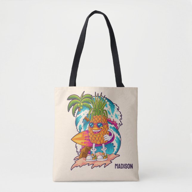 Individuelle Name Surfen Ananas (Vorderseite)