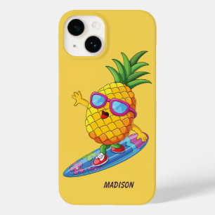 Individuelle Name Surfen Ananas Case-Mate iPhone 14 Hülle