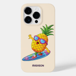 Individuelle Name Surfen Ananas Case-Mate iPhone 14 Pro Hülle