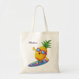 Individuelle Name Surfen Ananas Tragetasche