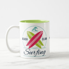 Individuelle Name Surfer Tasse