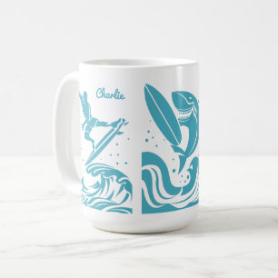 Individuelle Name Surfer Tasse