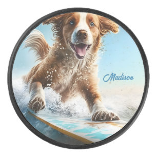 Individuelle Name Surfhund Eishockey Puck