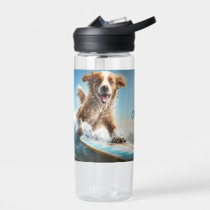 Individuelle Name Surfhund Trinkflasche