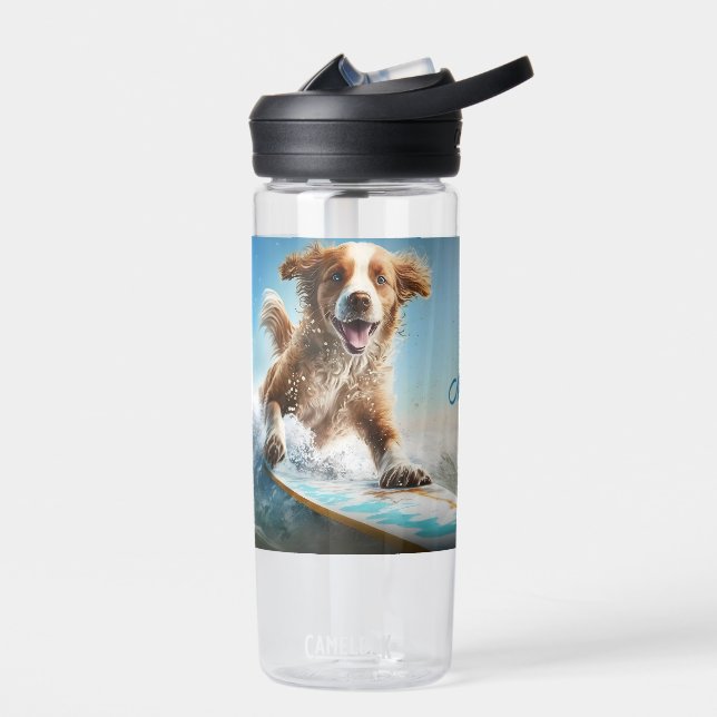 Individuelle Name Surfhund Trinkflasche (Links)